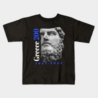 Greek Independence Day 200th Anniversary 1821 Bicentennial Statue Kids T-Shirt